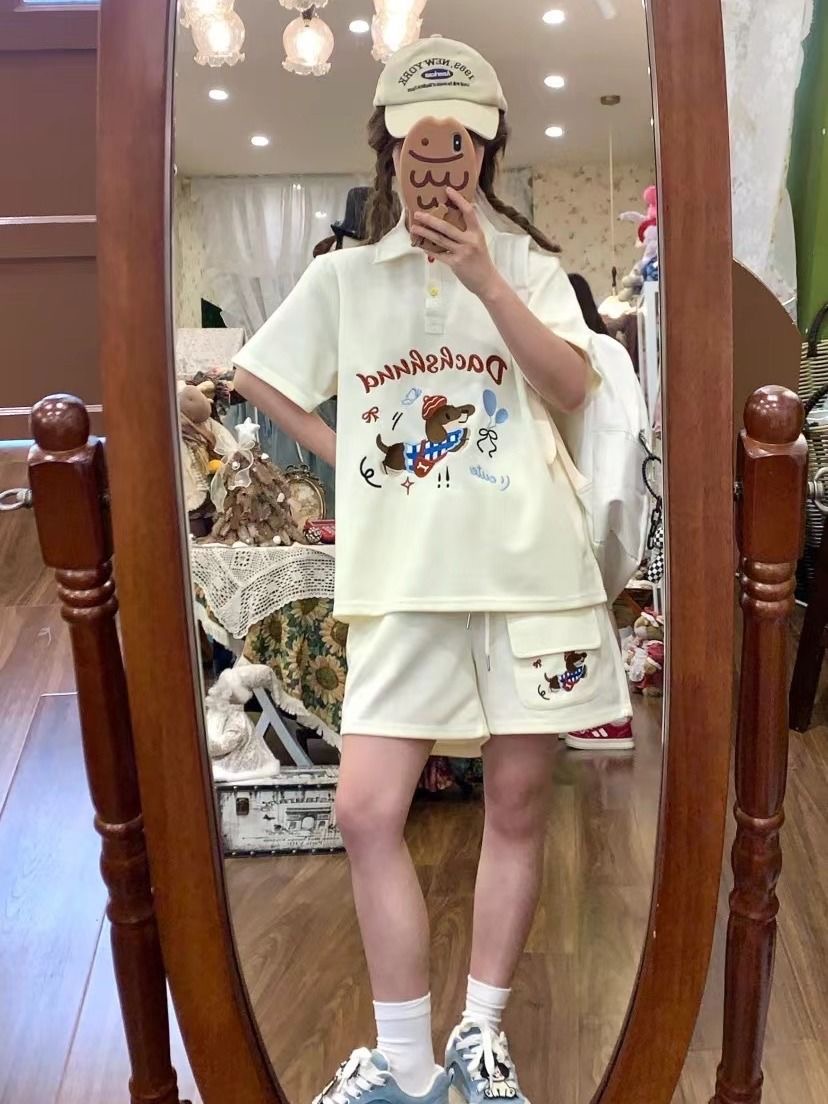 Kawaii Embroidery Dog Japan St - đánh giá và giá Japan Summer Clothing Women