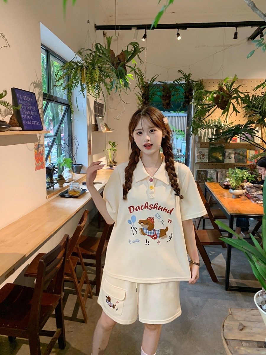 Kawaii Embroidery Dog Japan St - đánh giá và giá Japan Summer Clothing Women